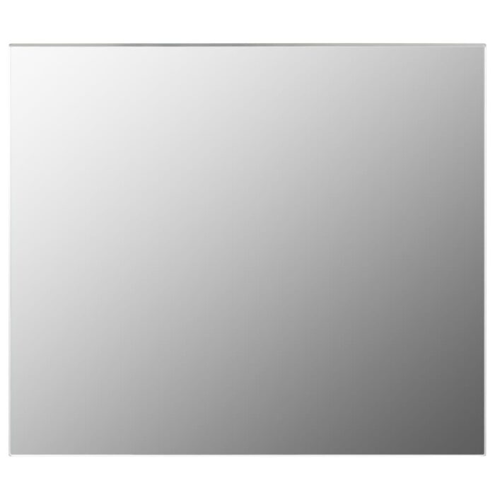 Miroir mural sans cadre avec lampes LED Rectangulaire Verre – Image 2