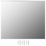 Miroir mural sans cadre avec lampes LED Rectangulaire Verre – Image 6