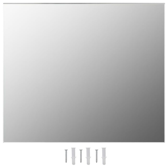 Miroir mural sans cadre avec lampes LED Rectangulaire Verre – Image 6