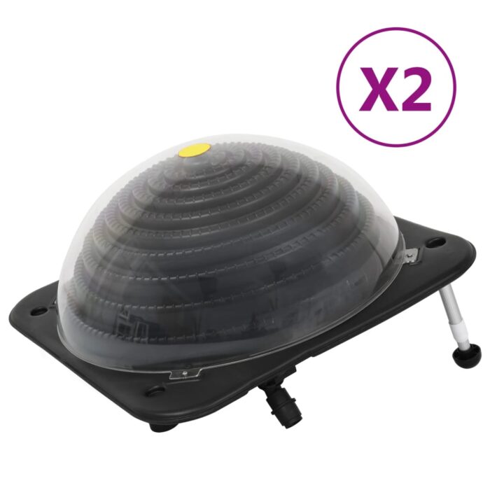 Chauffage solaire de piscine 2 pcs 75x75x36 cm PEHD Aluminium – Image 1