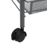 Chariot de cuisine à 3 niveaux Gris 46x26x64 cm Fer – Image 4