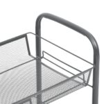 Chariot de cuisine à 5 niveaux Gris 46x26x105 cm Fer – Image 3