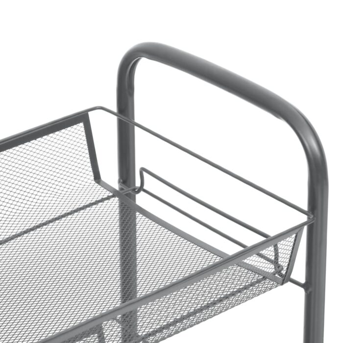 Chariot de cuisine à 5 niveaux Gris 46x26x105 cm Fer – Image 3
