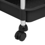 Chariot de cuisine 5 niveaux Noir 42x29x128 cm Fer et ABS – Image 4