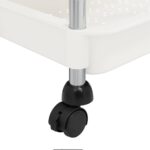 Chariot de cuisine 5 niveaux Blanc 42x29x128 cm Fer et ABS – Image 4