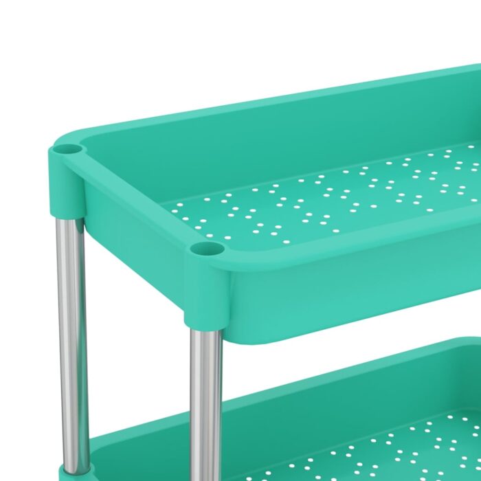 Chariot de cuisine 5 niveaux Turquoise 42x29x128 cm Fer et ABS – Image 3