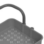 Chariot de cuisine 3 niveaux Gris 42x35x85 cm Fer et ABS – Image 3