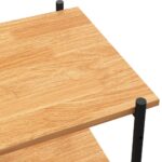 Étagère à 3 niveaux Noir et chêne 80x40x92 cm – Image 4