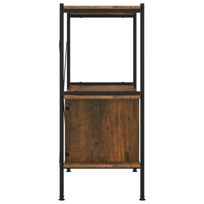 Étagère à 3 niveaux armoire 80x40x92 cm Acier bois d'ingénierie – Image 3