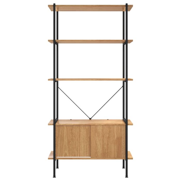 Étagère à 5 niveaux armoire 80x40x163cm Acier bois d'ingénierie – Image 2
