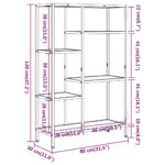 Étagère à livres 80x30x120 cm Acier et bois d'ingénierie – Image 3