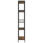 Étagère à livres 80x30x180 cm Acier et bois d'ingénierie – Image 2