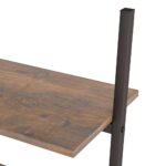 Étagère inclinée à 3 niveaux Marron foncé et noir 64x34x116 cm – Image 5