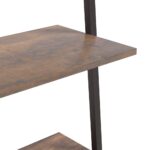 Étagère inclinée à 5 niveaux Marron foncé et noir 64x34x185,5cm – Image 4