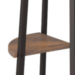 Étagère d'angle 4 niveaux Marron foncé et noir 45,5x31,5x150 cm – Image 5