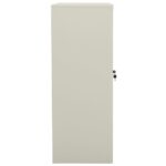 Armoire de bureau Gris clair 90x40x105 cm Acier – Image 3