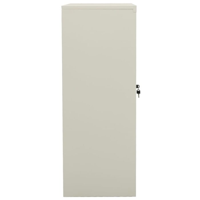 Armoire de bureau Gris clair 90x40x105 cm Acier – Image 3