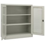 Armoire de bureau Gris clair 90x40x105 cm Acier – Image 5