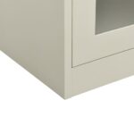 Armoire de bureau Gris clair 90x40x105 cm Acier – Image 6