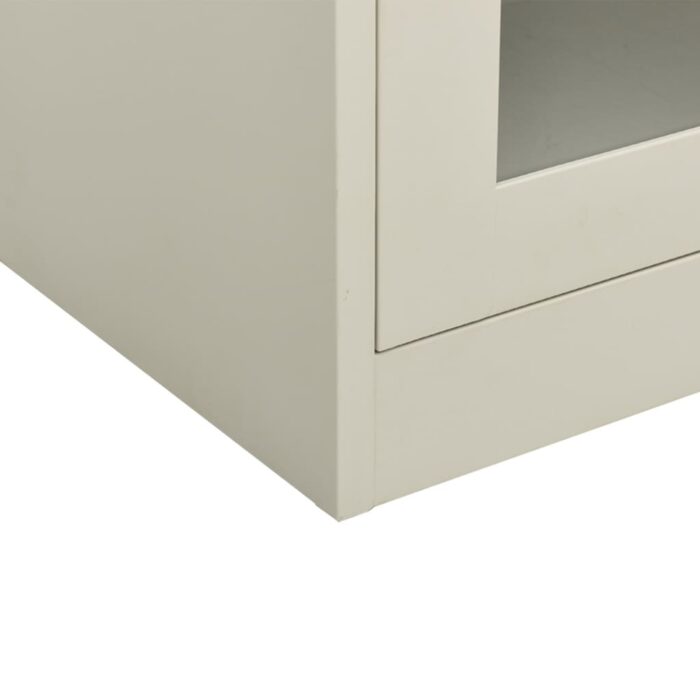 Armoire de bureau Gris clair 90x40x105 cm Acier – Image 6