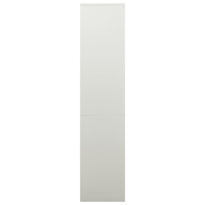 Armoire de bureau Gris clair 90x40x180 cm Acier – Image 3