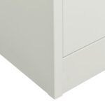 Armoire de bureau Gris clair 90x40x180 cm Acier – Image 6