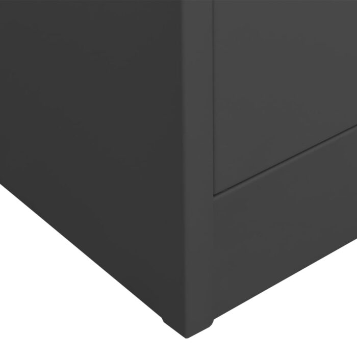 Armoire de bureau Anthracite 90x40x180 cm Acier – Image 6