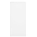 Armoire de bureau avec porte coulissante Blanc 90x40x90cm Acier – Image 4