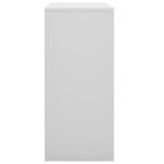 Armoire de bureau porte coulissante Gris clair 90x40x90cm Acier – Image 4