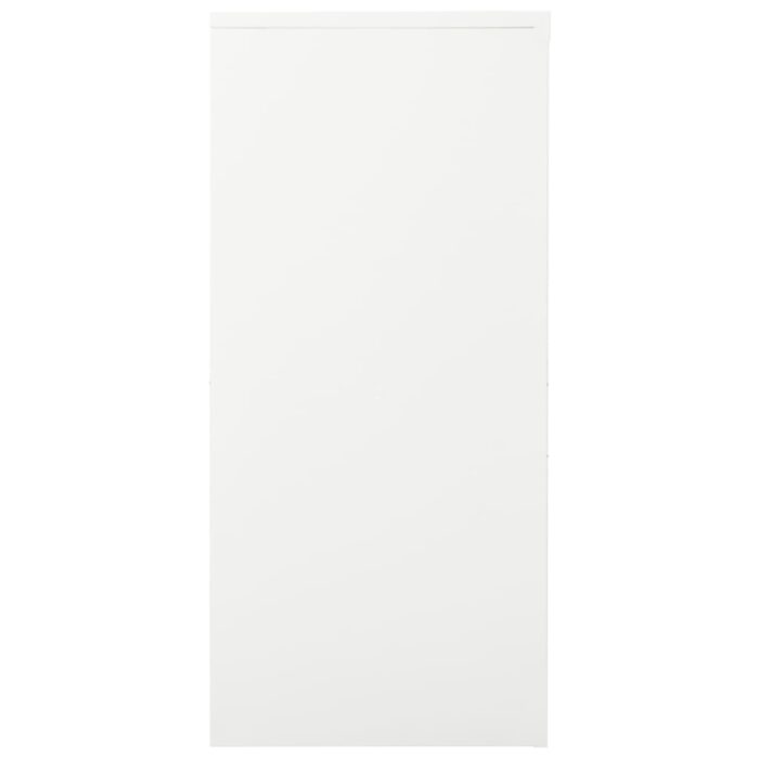 Armoire à portes coulissantes Blanc 90x40x90 cm Acier – Image 4