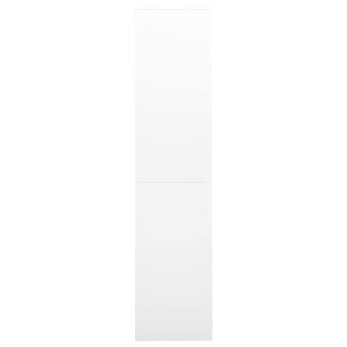 Armoire de bureau et porte coulissante Blanc 90x40x180 cm Acier – Image 5