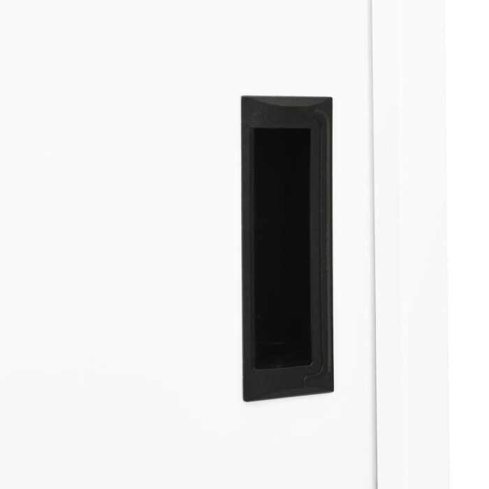 Armoire de bureau et porte coulissante Blanc 90x40x180 cm Acier – Image 7