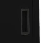 Armoire de bureau et porte coulissante Blanc 90x40x180 cm Acier – Image 6