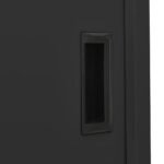 Armoire de bureau et porte coulissante Anthracite 90x40x180 cm – Image 6