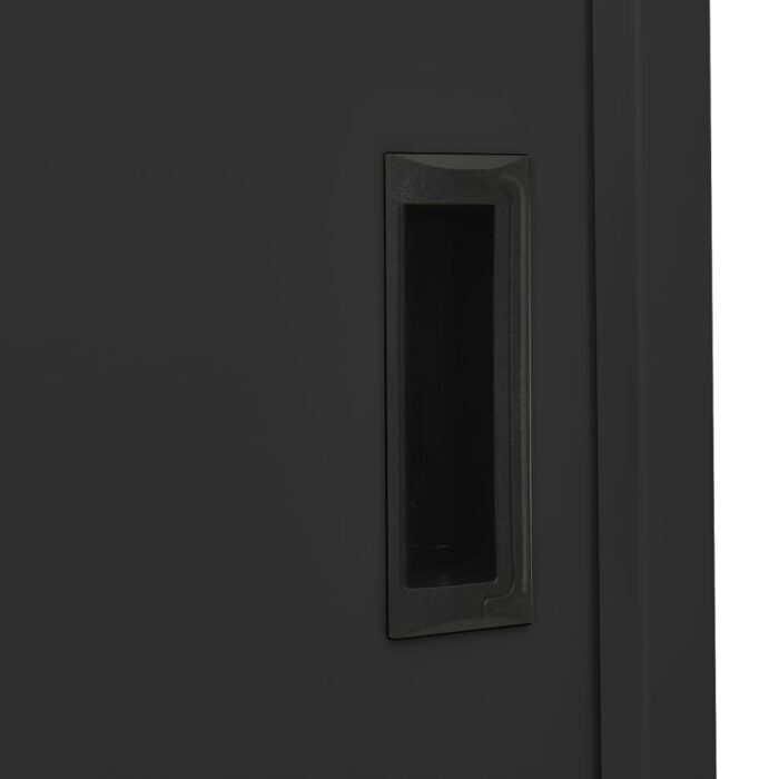 Armoire de bureau et porte coulissante Anthracite 90x40x180 cm – Image 6