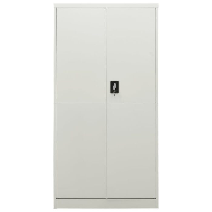 Armoire à casiers Gris clair 90x40x180 cm Acier – Image 2