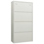Armoire à casiers Gris clair 90x40x180 cm Acier – Image 4