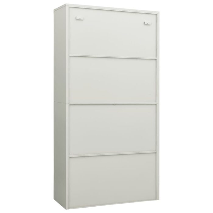 Armoire à casiers Gris clair 90x40x180 cm Acier – Image 4