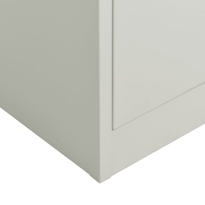 Armoire à casiers Gris clair 90x40x180 cm Acier – Image 6