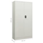 Armoire à casiers Gris clair 90x40x180 cm Acier – Image 7