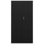 Armoire à casiers Noir 90x40x180 cm Acier – Image 2