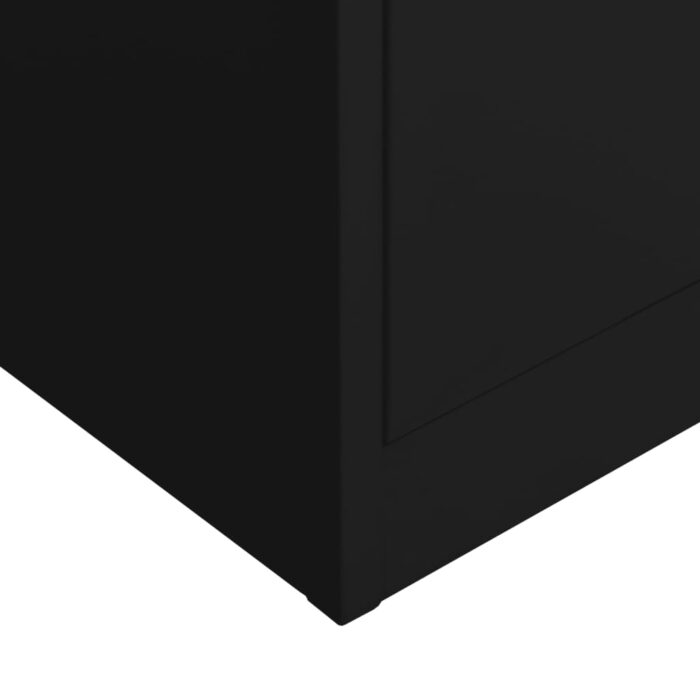 Armoire à casiers Noir 90x40x180 cm Acier – Image 6