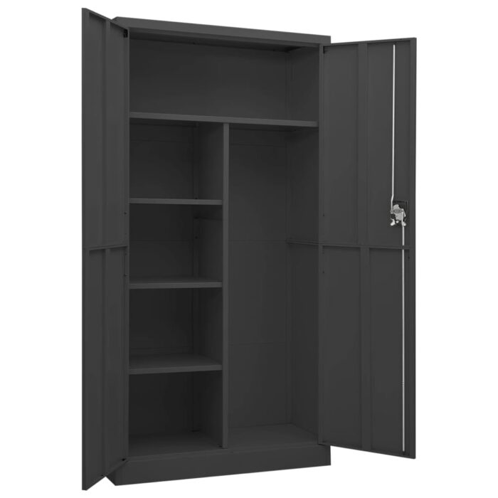 Armoire à casiers Anthracite 90x40x180 cm Acier – Image 5