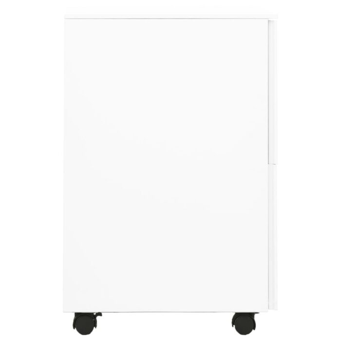 Classeur mobile Blanc 39x45x67 cm Acier – Image 3