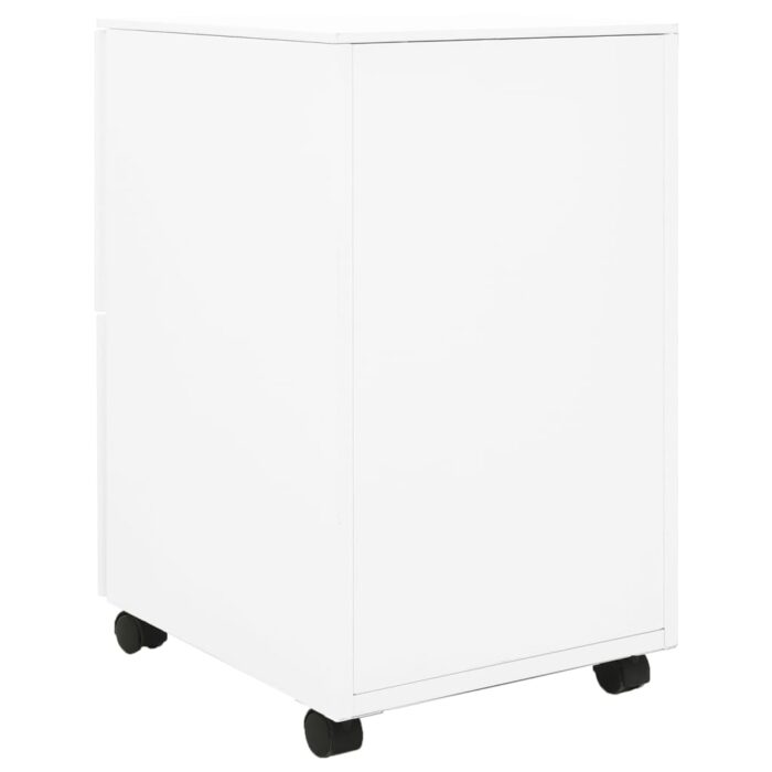 Classeur mobile Blanc 39x45x67 cm Acier – Image 4