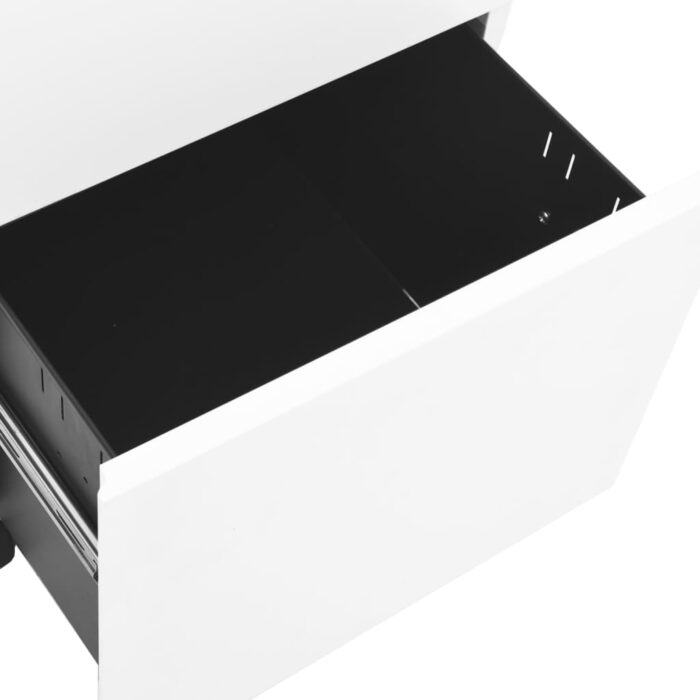 Classeur mobile Blanc 39x45x67 cm Acier – Image 6