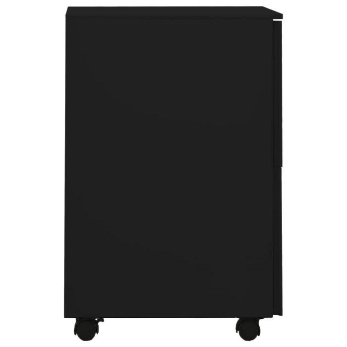 Classeur mobile Noir 39x45x67 cm Acier – Image 3