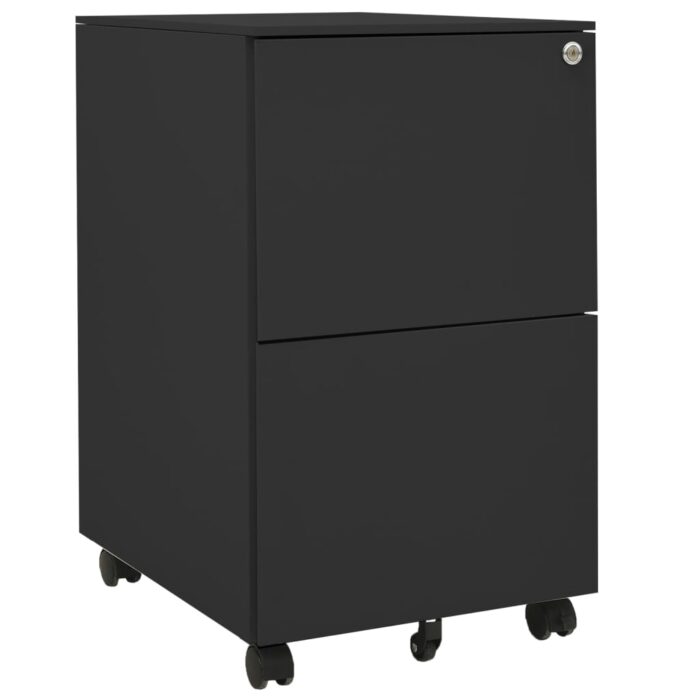 Classeur mobile Anthracite 39x45x67 cm Acier – Image 1