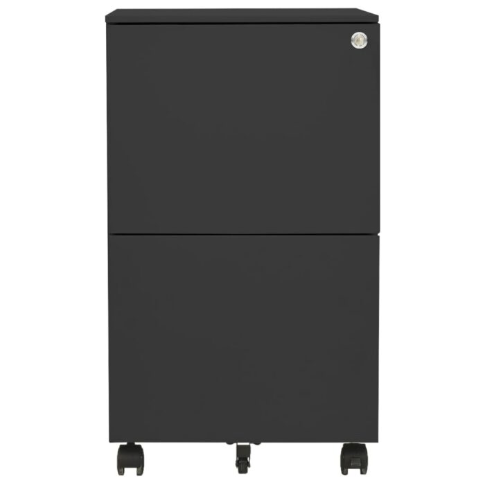 Classeur mobile Anthracite 39x45x67 cm Acier – Image 2