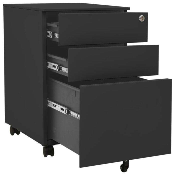 Classeur mobile Anthracite 39x45x60 cm Acier – Image 5
